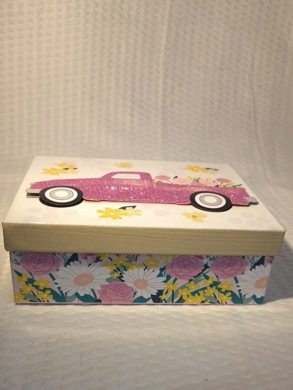 Pink Glitter Flower Truck Party Box - Home Party Supplies
